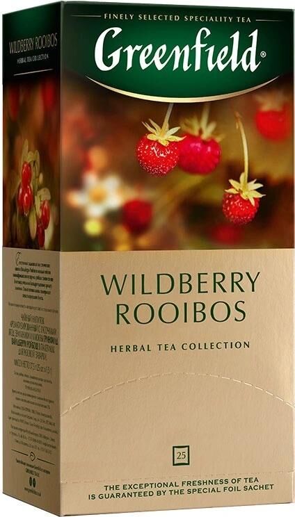 Чайный напиток в пакетиках Greenfield Wildberry Rooibos, 25 шт