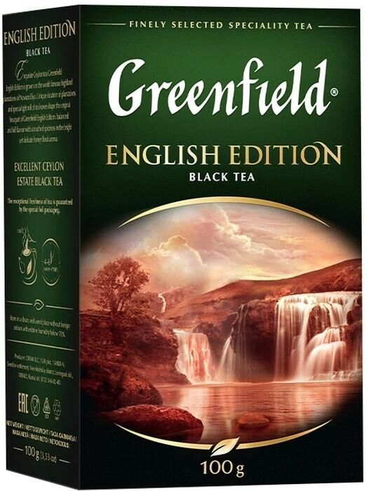 Черный чай листовой Greenfield English Edition, 100 г