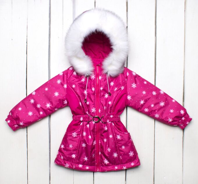Куртка малиновая зимняя для девочки арт.70-017-малина