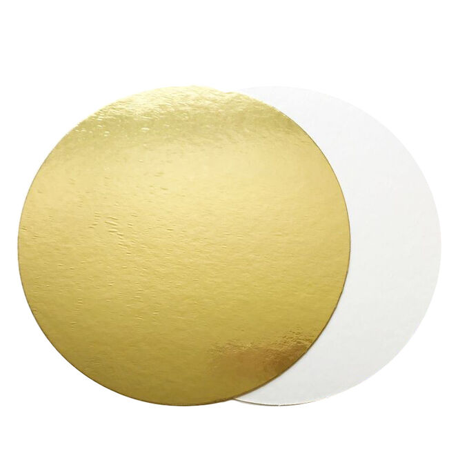 Подложка для торта Золото/Белая 32 см, толщина 3,2 мм