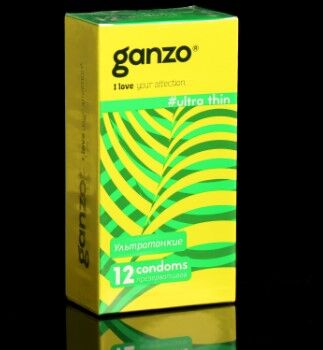 Презервативы «Ganzo» Ultra thin, ультра тонкие, 12 шт
