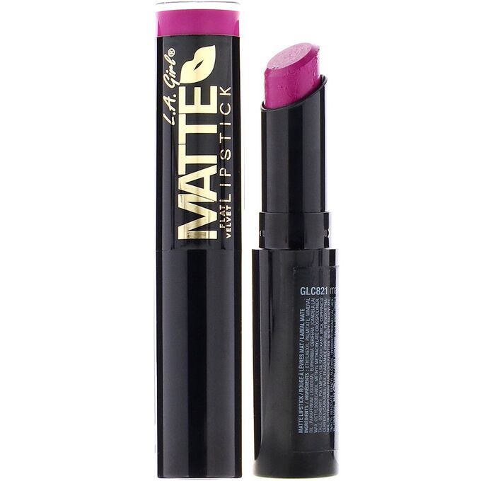 L.A. Girl, Матовая губная помада Matte Flat Velvet Lipstick, оттенок Manic, 3 г