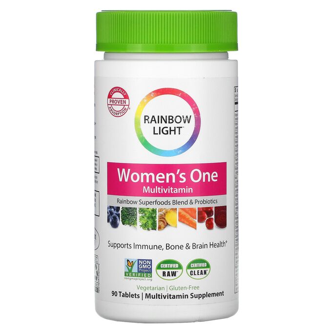 Rainbow Light, Women&#039;s One, мультивитамины для женщин, 90 таблеток