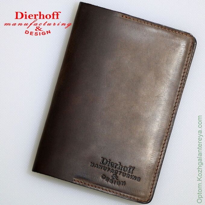 Мужская кожаная обложка Dierhoff Д 6011-902 коричневый