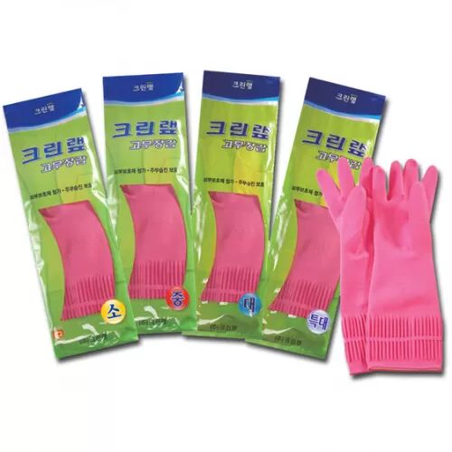 Clean Wrap Перчатки из натурального латекса c внутренним покрытием розовые размер S, 1 пара