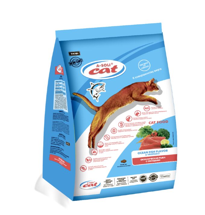 A-SOLI СAT для кошек Рыба с овощами 400г ПРОМО НАБОР 6+1 всего 7 шт