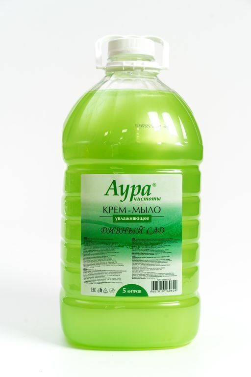 Крем-мыло АУРА Витаминизирующее Зеленый чай и алоэ вера 5л арт.2546