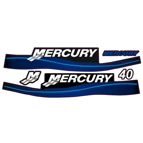 Наклейка Mercury (комплект 40) Синий