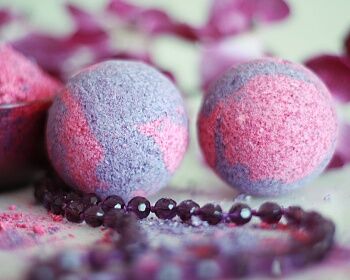 Cafe mimi Бурлящие шарики для ванн Лаванда с пеной, упаковка 6шт
