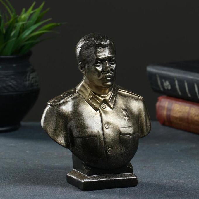 Бюст Сталина, бронза 16см