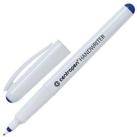 Ручка капиллярная (линер) СИНЯЯ CENTROPEN &quot;Handwriter&quot;, трехгранная, линия 0,5 мм, 4651, 2 4651 0106