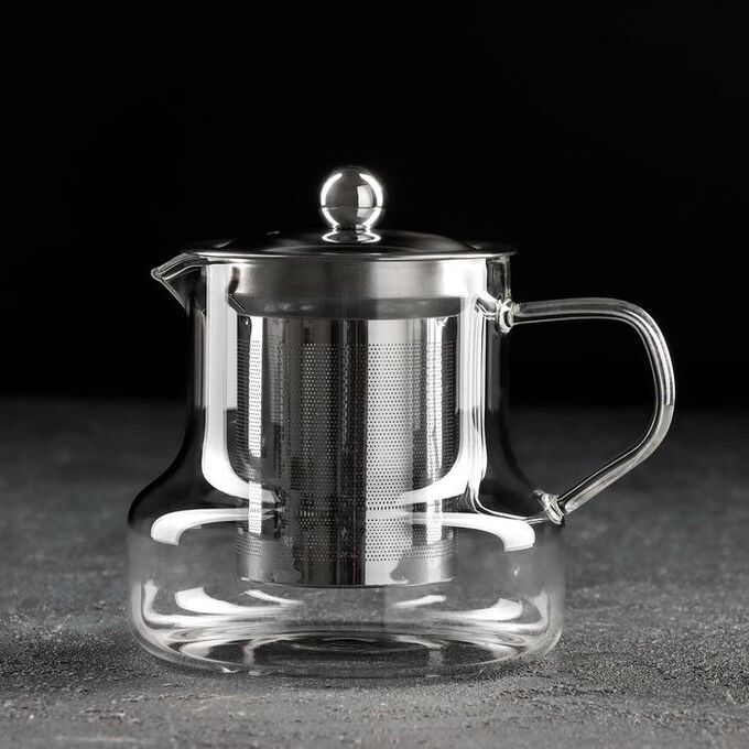 Чайник заварочный «Бингли», 600 мл, 12,5?11?13 см, с металлическим ситом