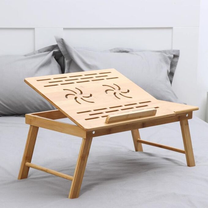 Катунь Поднос-столик для ноутбука , 55,5?32,5?22 см, бамбук