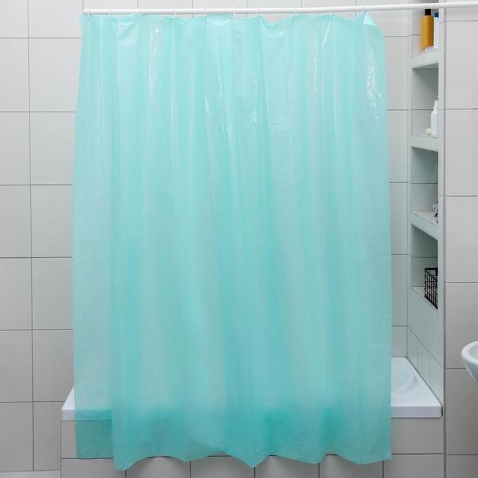Вилина Штора для ванной комнаты, 180?180 см, полиэтилен, цвет МИКС