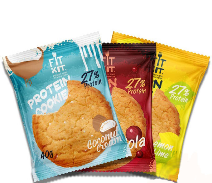 Fit Kit FitKit протеиновое печенье, 40 гр (не содержит сахара)