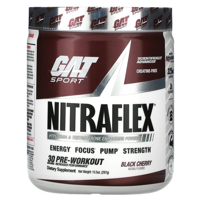 GAT, Sport, NITRAFLEX, черемуха, 297 г (10,5 унции)