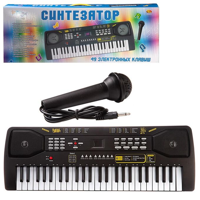 Синтезатор (пианино электронное), 49 клавиш, с адаптером823