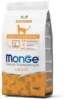 Monge Cat Speciality Light низкокалорийный корм для кошек с индейкой 1,5 кг