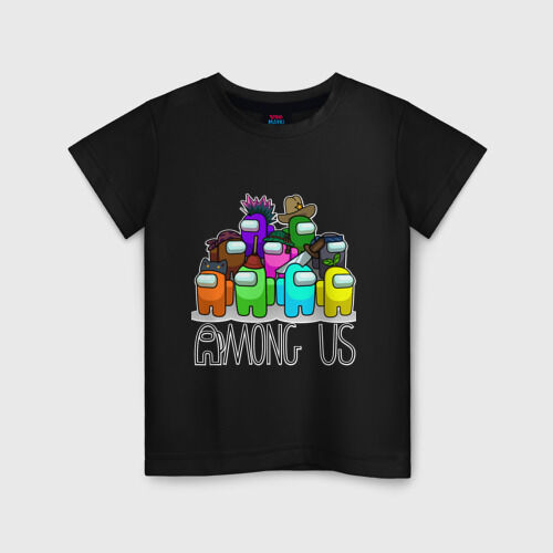 VseMaykiRu Детская футболка хлопок «AMONG US - большая компания!»