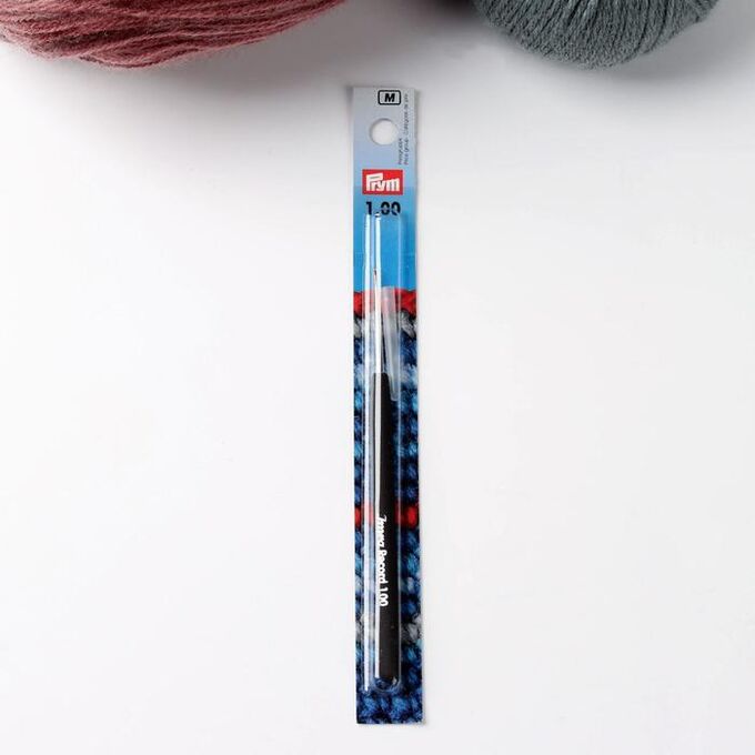 Крючок для вязания, для тонкой пряжи, с колпачком, d = 1 мм, 12,5 см