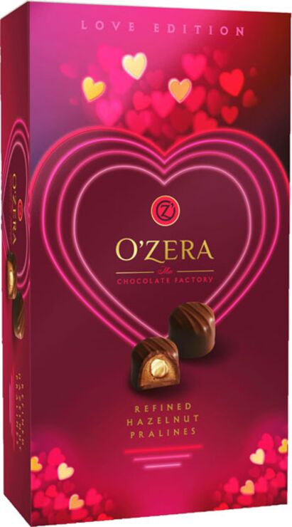 «OZera», конфеты Love пралине с цельным фундуком, 230г