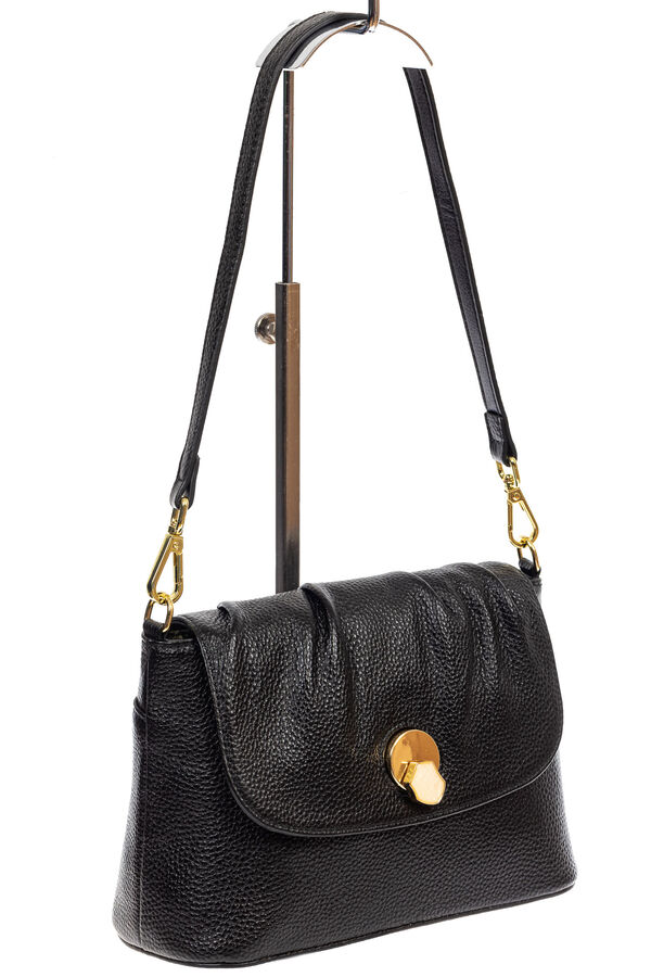 Маленькая женская сумка с замком-вертушкой, цвет чёрный