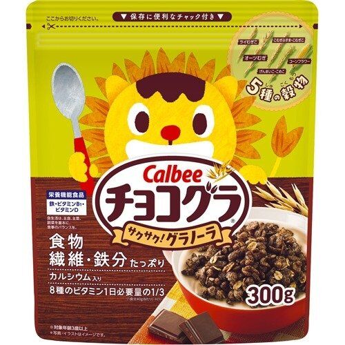 Мюсли Calbee шоколадные 300г 1/8 пакет Япония