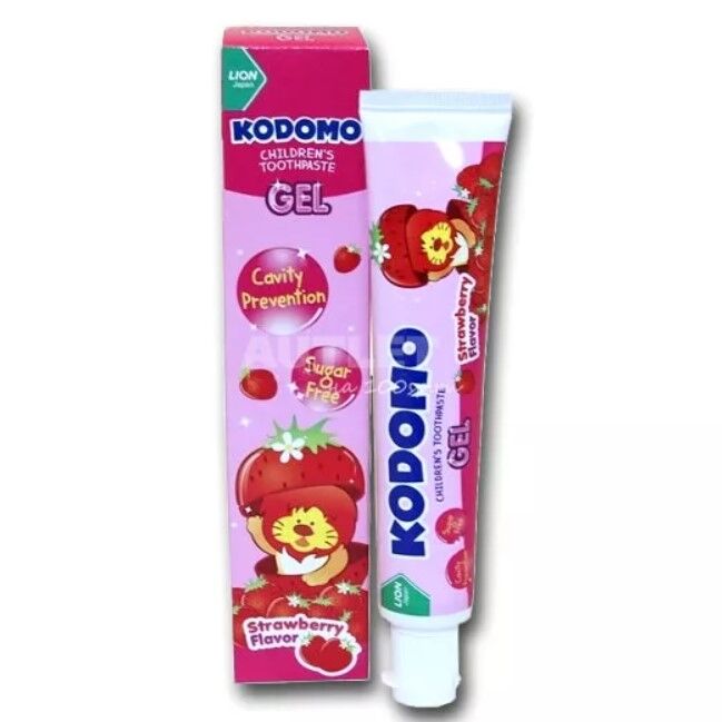 LION KODOMO Детская зубная паста, гелевая, со вкусом клубники, 40гр