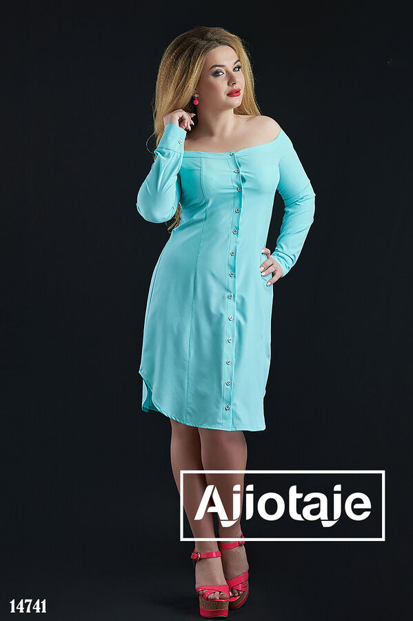Ajiotaje Платье рубашка с открытыми плечами