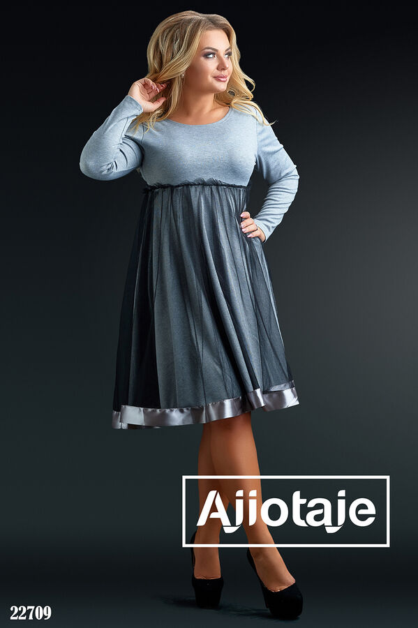 Ajiotaje Платье в стиле Baby Doll с круглым вырезом