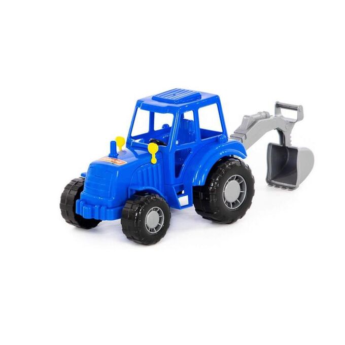 Полесье Трактор с лопатой, цвет синий (в сеточке)