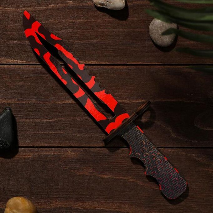 СИМА-ЛЕНД Сувенирное оружие из дерева «Штык нож», красные узоры