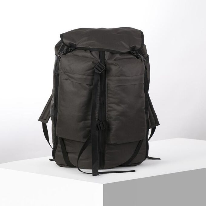 Рюкзак туристический, 55 л, отдел на шнурке, с расширением, наружный карман, цвет хаки