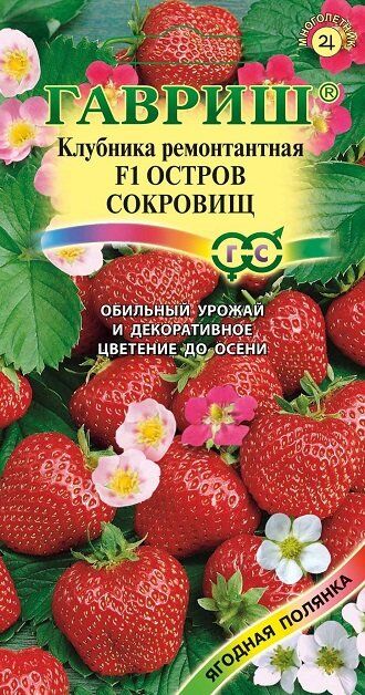 Клубника Остров сокровищ F1 ЦВ/П (ГАВРИШ) 5шт смесь крупноплодных