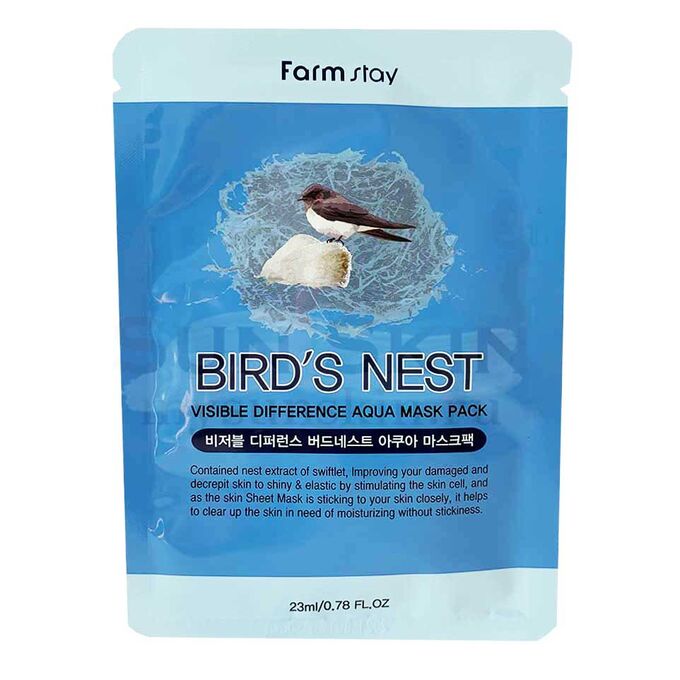 Farm Stay KR/ FarmStay Visible Difference Mask Sheet Birds Nest Маска-салфетка ЛАСТОЧКИНО ГНЕЗДО, 23мл
