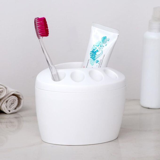Подставка для зубных щёток Martika «Камея», цвет МИКС