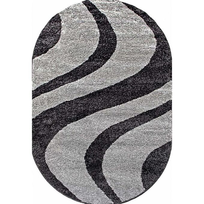 Ковёр овальный Platinum t617, размер 150x300 см, цвет gray-black