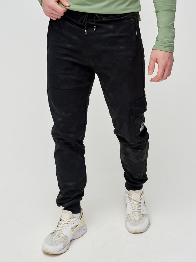 MTFORCE Трикотажные брюки мужские черного цвета 3201Ch