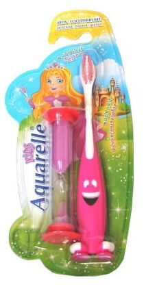 Зубная щетка Aquarelle Kids для детей старше 3 лет с часами и на присоске