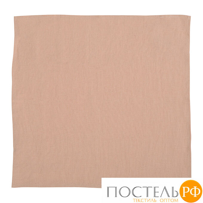 Салфетка сервировочная салфетка из умягченного льна розово-пудрового цвета из коллекции Essential, 45х45 см