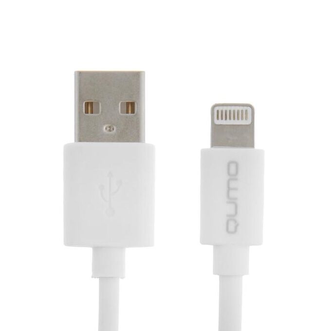 Кабель Qumo Light series, USB - Lighting, 1.4 А, 1 м, белый
