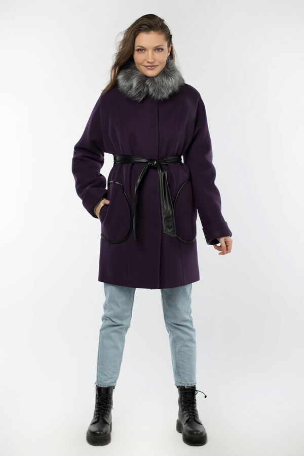 Империя пальто Пальто женское утепленное (пояс) SALE