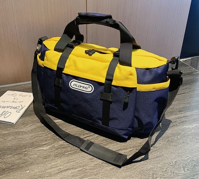 Спортивная сумка, цвет желтый/темно-синий