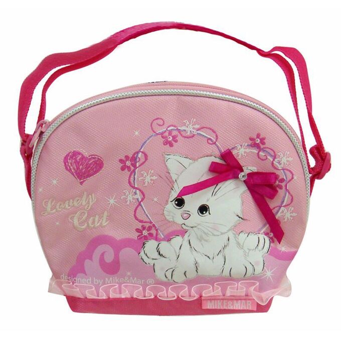 Детская сумочка для девочки купить P124 В сумочка "Котик" L20W5H16 cm розовая MIKE&MAR Сумочки и рюкзачки детские. 