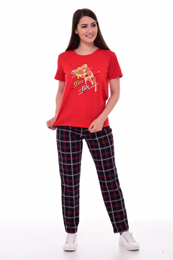 Новое кимоно Пижама женская 1-205 (красный)