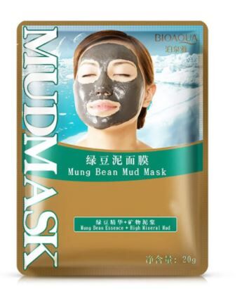 797069 Bioaqua Mung Bean Mud Mask Очищающая грязевая маска для лица с бобами, 20г