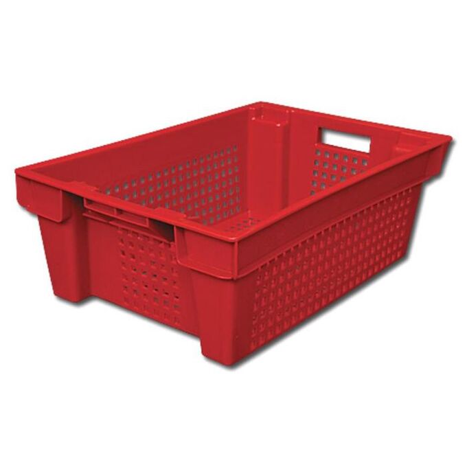 Ящик пластиковый, 102П, 60х40х20см, красный