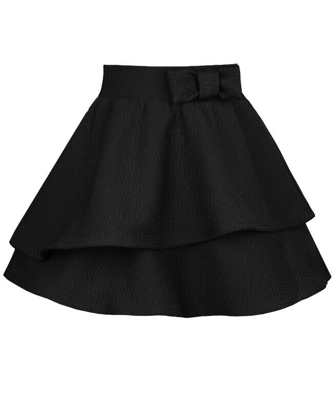 Радуга дети Школьная юбка для девочки чёрного цвета Цвет: черный
