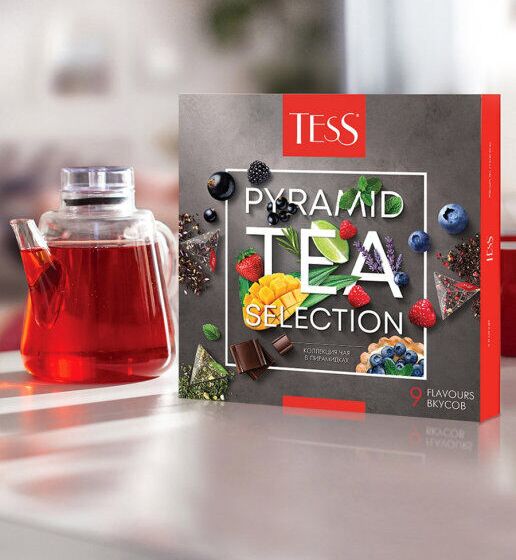 TESS Подарочный набор: Коллекция 9 вкусов листового чая в пирамидках, 45 шт