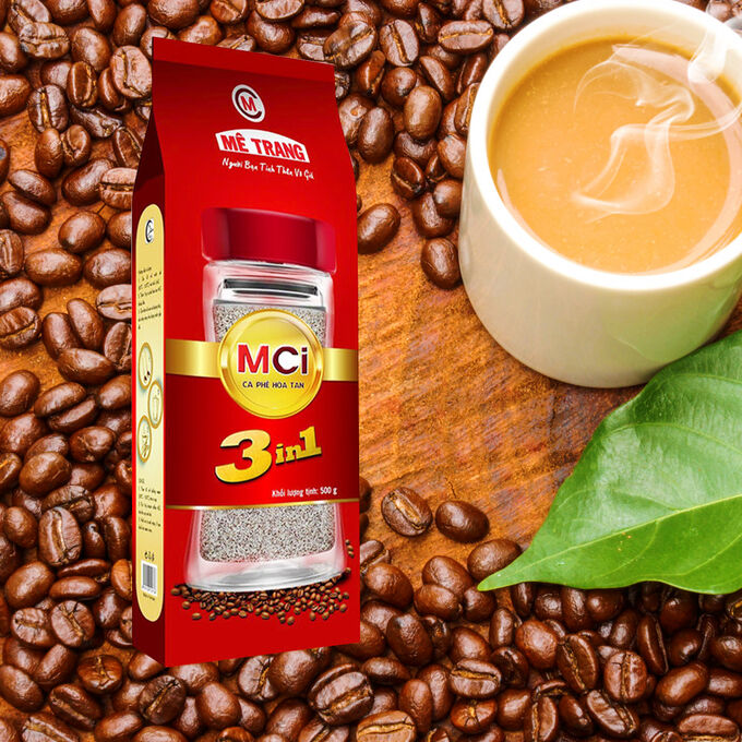 Растворимый кофе фирмы «ME TRANG» «MCI» 3в1
Состав: кофе, сахар, сливки.
Внутри пакета порционная ложка.
Вес: 500 грамм.
Не в пакетиках! Насыпать ложкой.